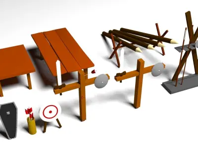 Medieval Asset Free low-poly 3D model