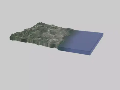 Milwaukee City Low-poly 3D model