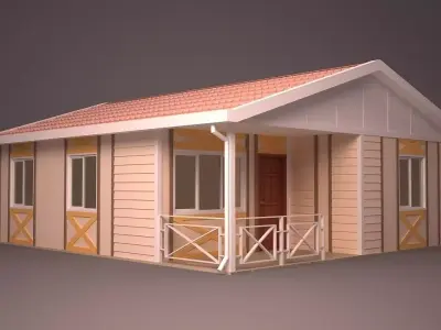 HOME house with roof 3D model