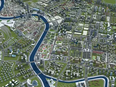 Tianjin City  Tianjin Towndown Tianjin Landmarks China tianjin 3D model