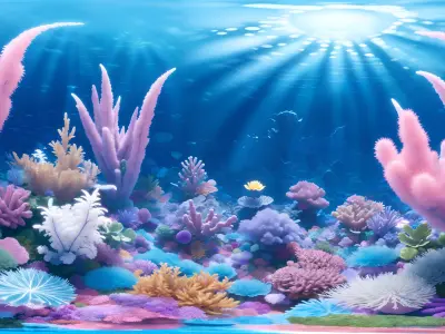 HDRI Underwater Ocean Panoramas Low-poly 3D model