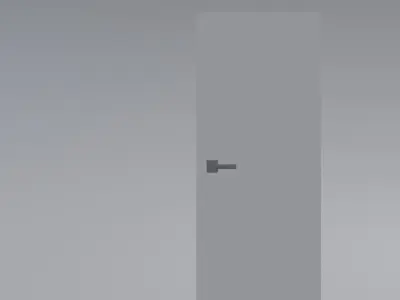Simple door with handle Free 3D model