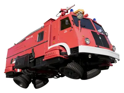 Sci-Fi Fire truck Jelcz 003 Star 25 3D model