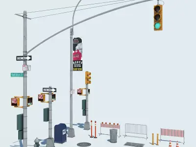 NYC Street Elements 3D model