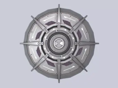 Sci fi shield Low-poly 3D model buy