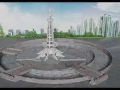 Minar e pakistan blender blend 3D model