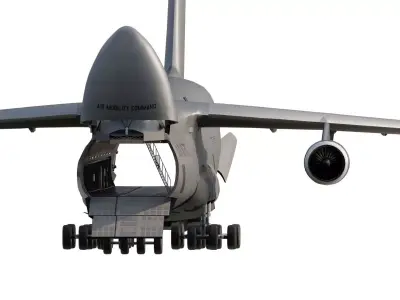 C-5 Super galaxy with interior 3D model