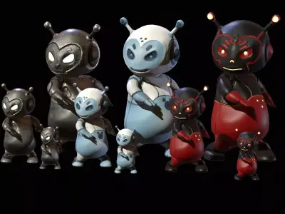 Minirobotic7 Low-poly 3D model