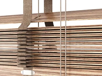 Wooden Blinds Set 20 3D model