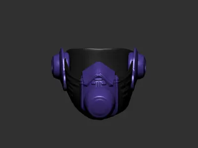 helmet high poly sculpt 3d printable  3D model 162