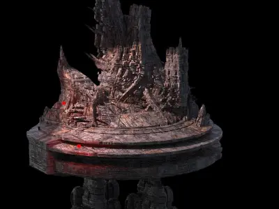 Alien Mars Storm Tech Monolith  3D model