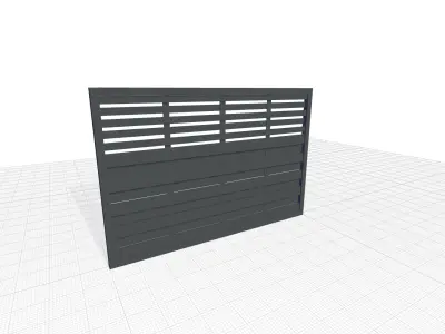 Kyoto Horizontal Weave Fence Panel 3D model