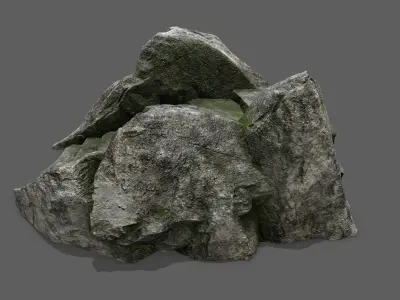 Stairs set of made out of rocks Low-poly 3D model purchase