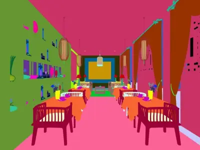 Business Restaurant - Coffee - Banquet  212 3D model