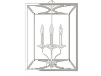  Light Lantern Square Chandelier 3D model