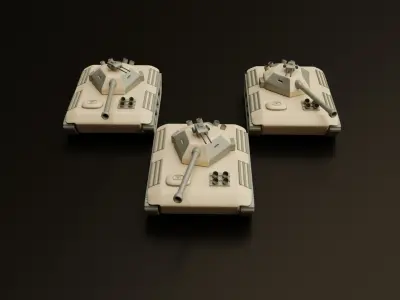 Army vehicles  Low-poly 3D model