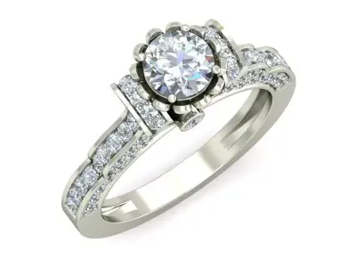 Women Ring  Render 3dm STL OBJ FBX Details 3D print model 76