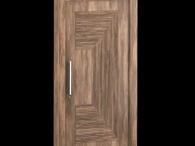 Interior-exterior Wooden Door 3D model get