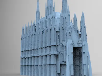 Cathedral Arch Wizards Hall exterior  3D model