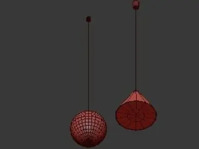 string hanging light pendant 3D model