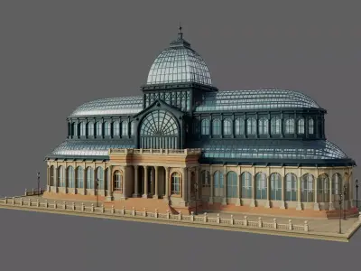 Glass Palace Palacio de Cristal del Retiro Madrid 3D model