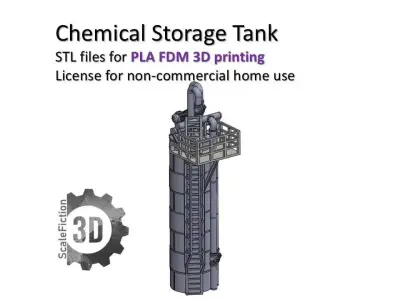 Chemical Storage Tank - H0 Scale 3D print model