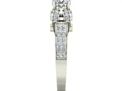 Women Ring  Render 3dm STL OBJ FBX Details 3D print model 104