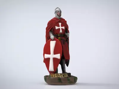 TEMPLAR KNIGHT  Low-poly 3D model