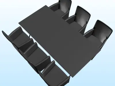 OUTDOOR CHAIR TABLE PP 01 3D model