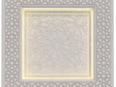 Arabic islamic ceilling pattern set 506 3D model