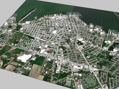 Cityscape Sandusky Ohio USA 3D model