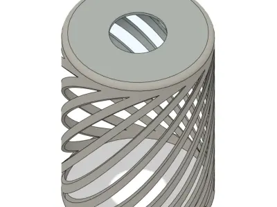 Cylinder shaped lamp 3D print model