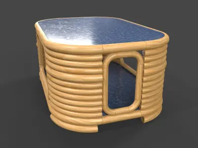 Rattan Table - Atlas 3D model