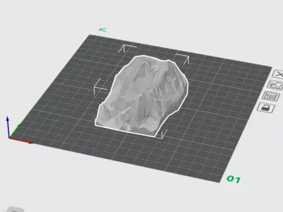 Low Poly Mountain 3D print model