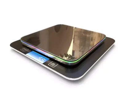 Kitchen Scale with colorful LED lights Low-poly 3D model