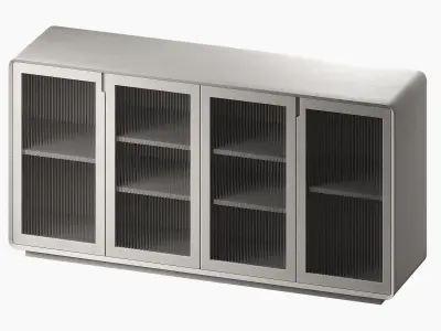 Modern Wood Sideboard 3D model