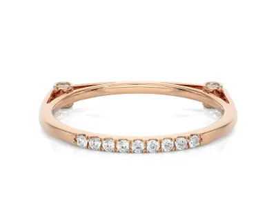 Light Minimalist Diamond Ring 3D print model