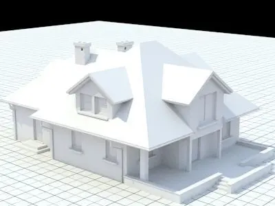 highly detailed single-family house 17 3D model