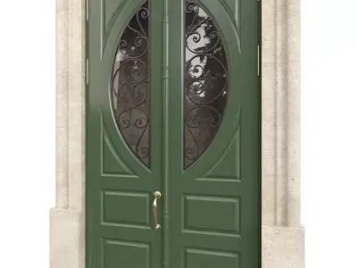 Entrance classic door 145 3D model