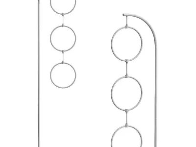 Brightech Nova Modern Dimmable Integrated LED Arc Floor Lamp 3D model