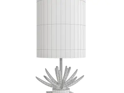 Uttermost Silver Lotus Accent Lamp Low-poly 3D model