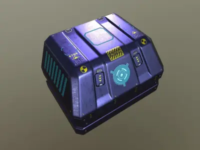 Sci-fi box Low-poly 3D model