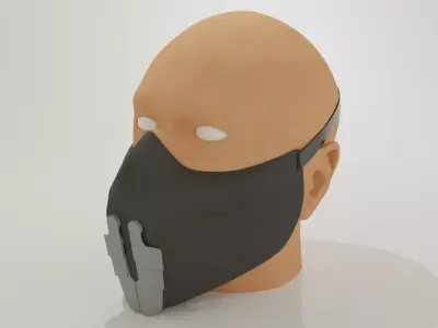 Mask wings with opening mechanism 3D print model
