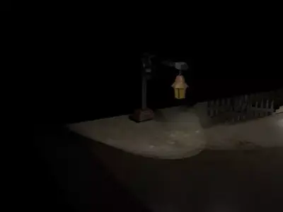 Medieval  Lamp Low-poly 3D model