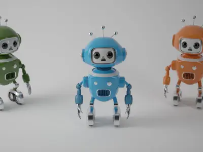 HOME ROBOT Low-poly 3D model