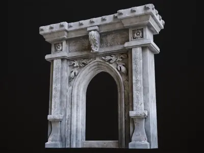 Antique Stone Arch Low-poly 3D model