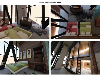Hostel design 3D model