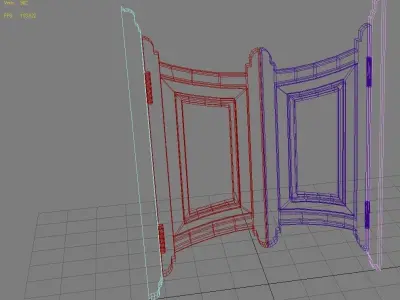 Door 30 saloon Low-poly 3D model
