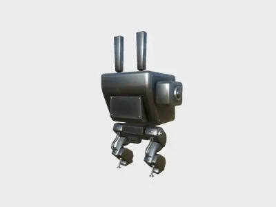 Robot C5 Dark Steel - Sentinel Character SciFi Design Low-poly 3D model