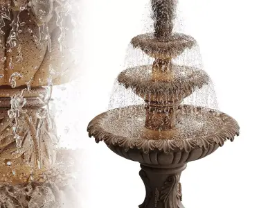 Classic fountain 3D model buy